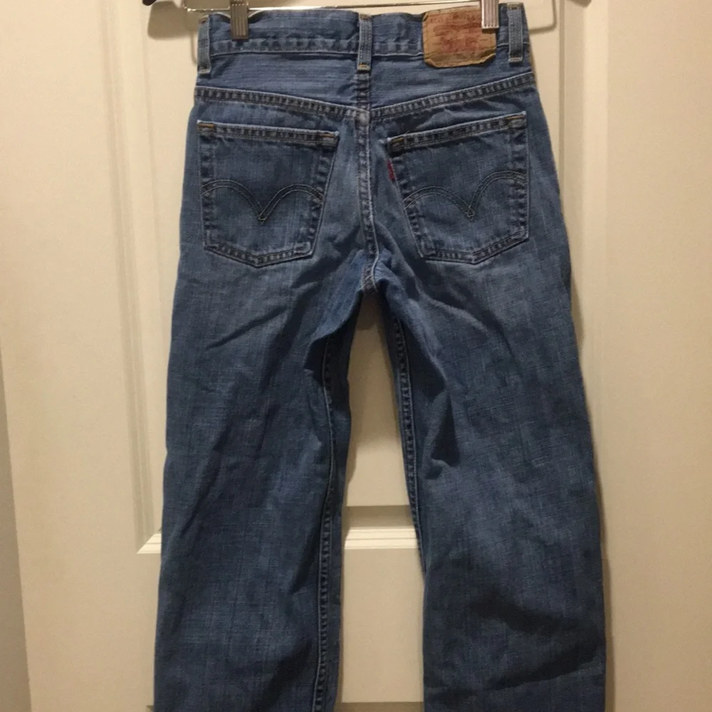 Levi’s 550 Red Label boys distressed denim Jeans relaxed fit Size 10 Reg 25x25